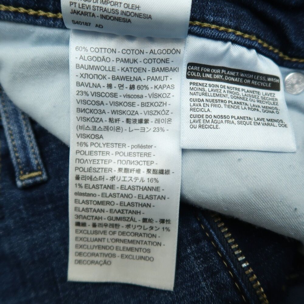 Levi's 314 Jeans Women's Size 30 Blue Mid-Rise Shaping Straight Denim 29" Inseam - Picture 11 of 16